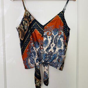 H&M Tie Front Satin Tank - 6